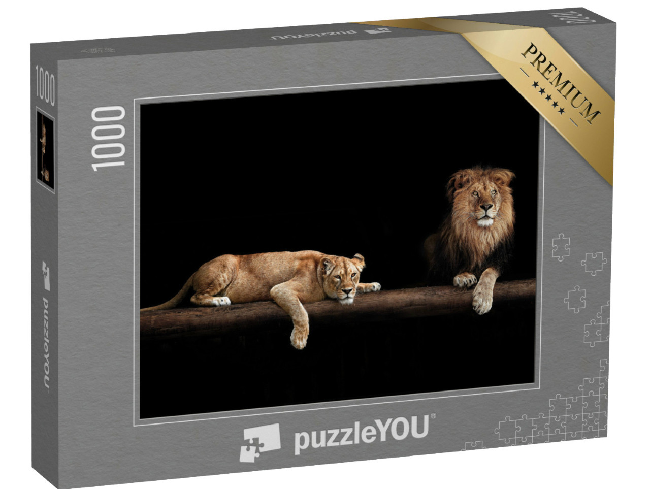 Puzzle 1000 Teile „Löwe und Löwin“
