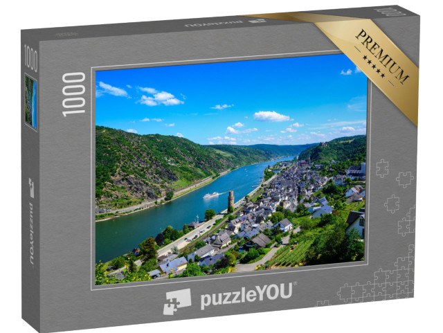 Puzzle 1000 Teile „Oberwesel am Rhein aus der Vogelperspektive“