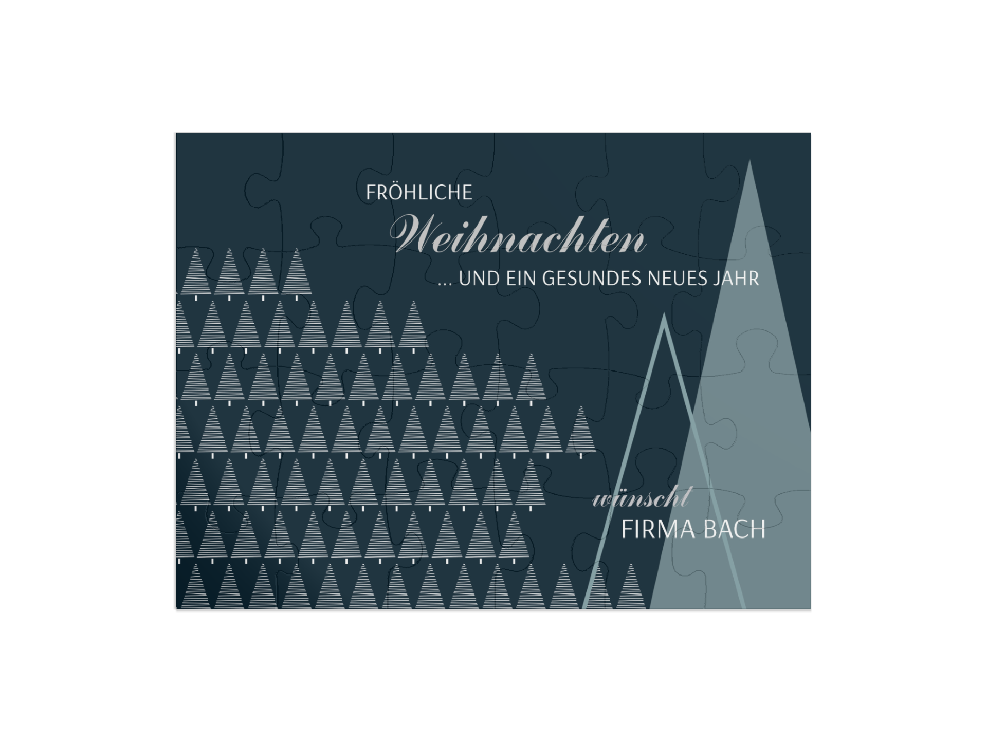 "Christmastree" in Querformat nachtblau