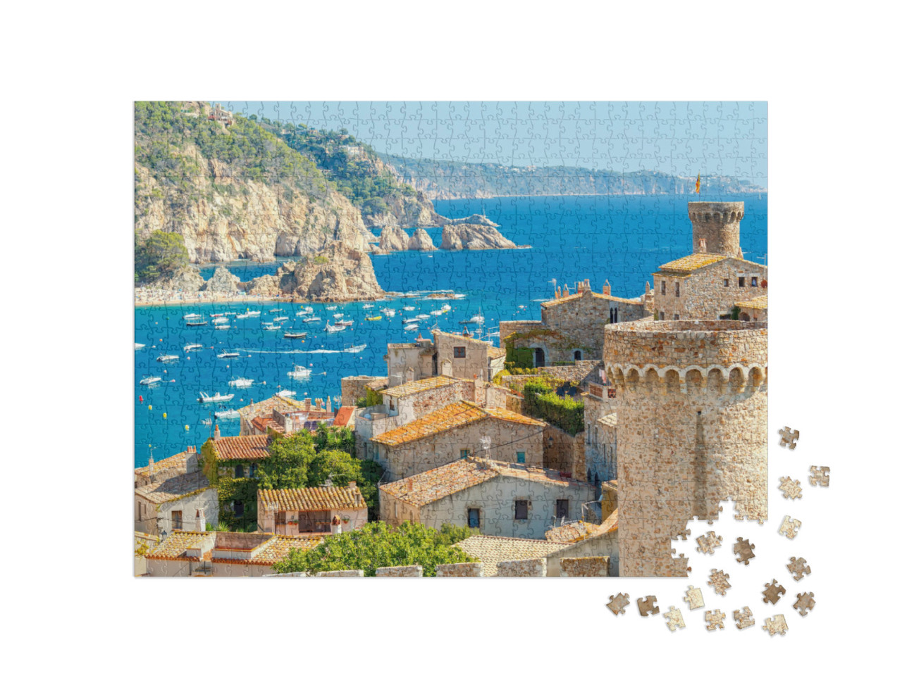 Puzzle 1000 Teile „Tossa de Mar, Costa Brava, Spanien“