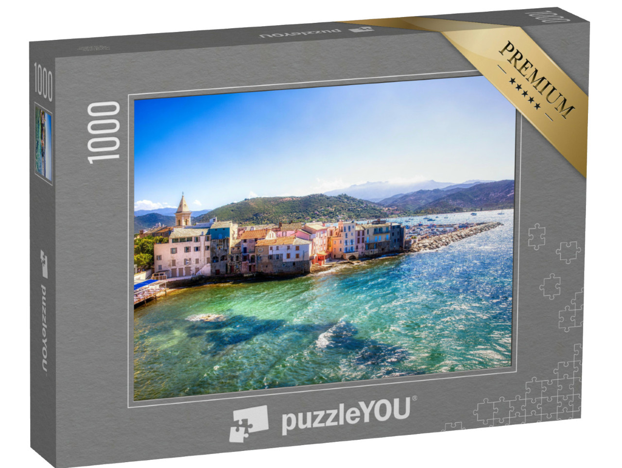 Puzzle 1000 Teile „Der alte Teil von Saint-Florent auf Korsika“