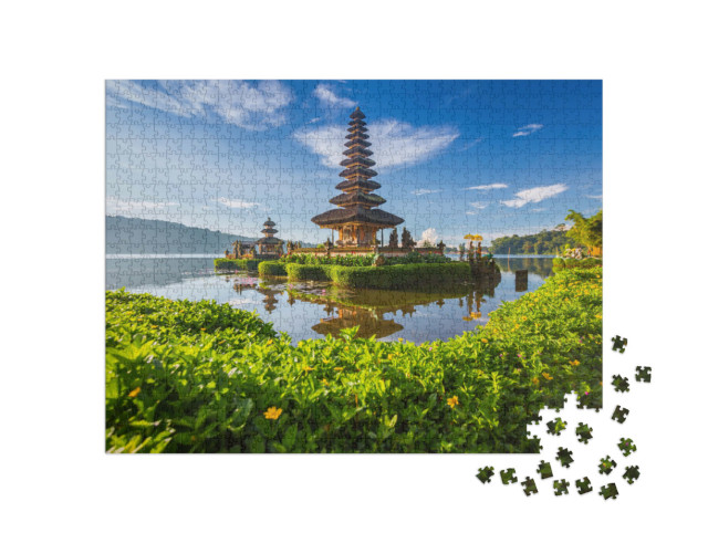 Puzzle 1000 Teile „Pura Beratan-Tempel, Insel Bali, Indonesien“