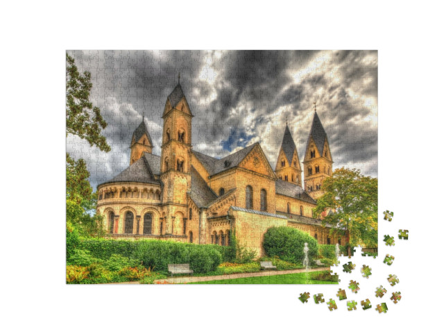 Puzzle 1000 Teile „Basilika St. Kastor in Koblenz, Deutschland“