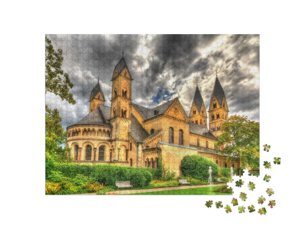 Puzzle 1000 Teile „Basilika St. Kastor in Koblenz, Deutschland“