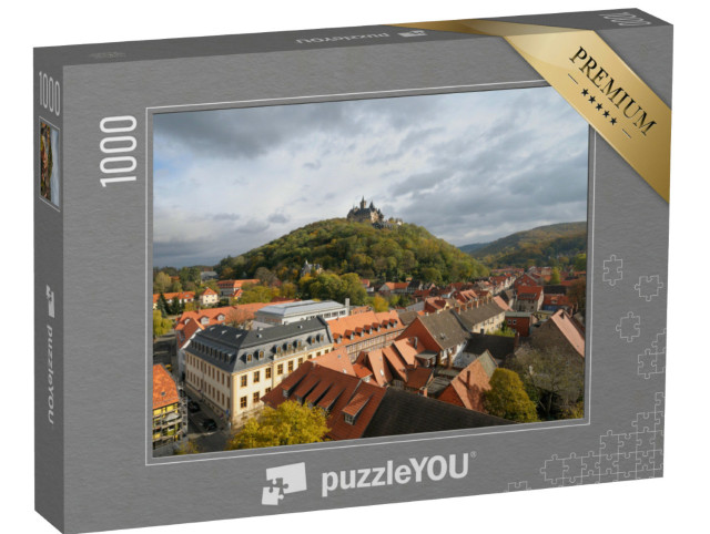 Puzzle 1000 Teile „Wernigerode mit seinem mittelalterlichen Schloss über der Stadt“