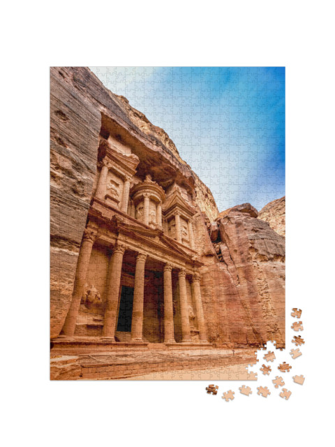 Puzzle 1000 Teile „Die Schatzkammer in Jordanien, Petra“