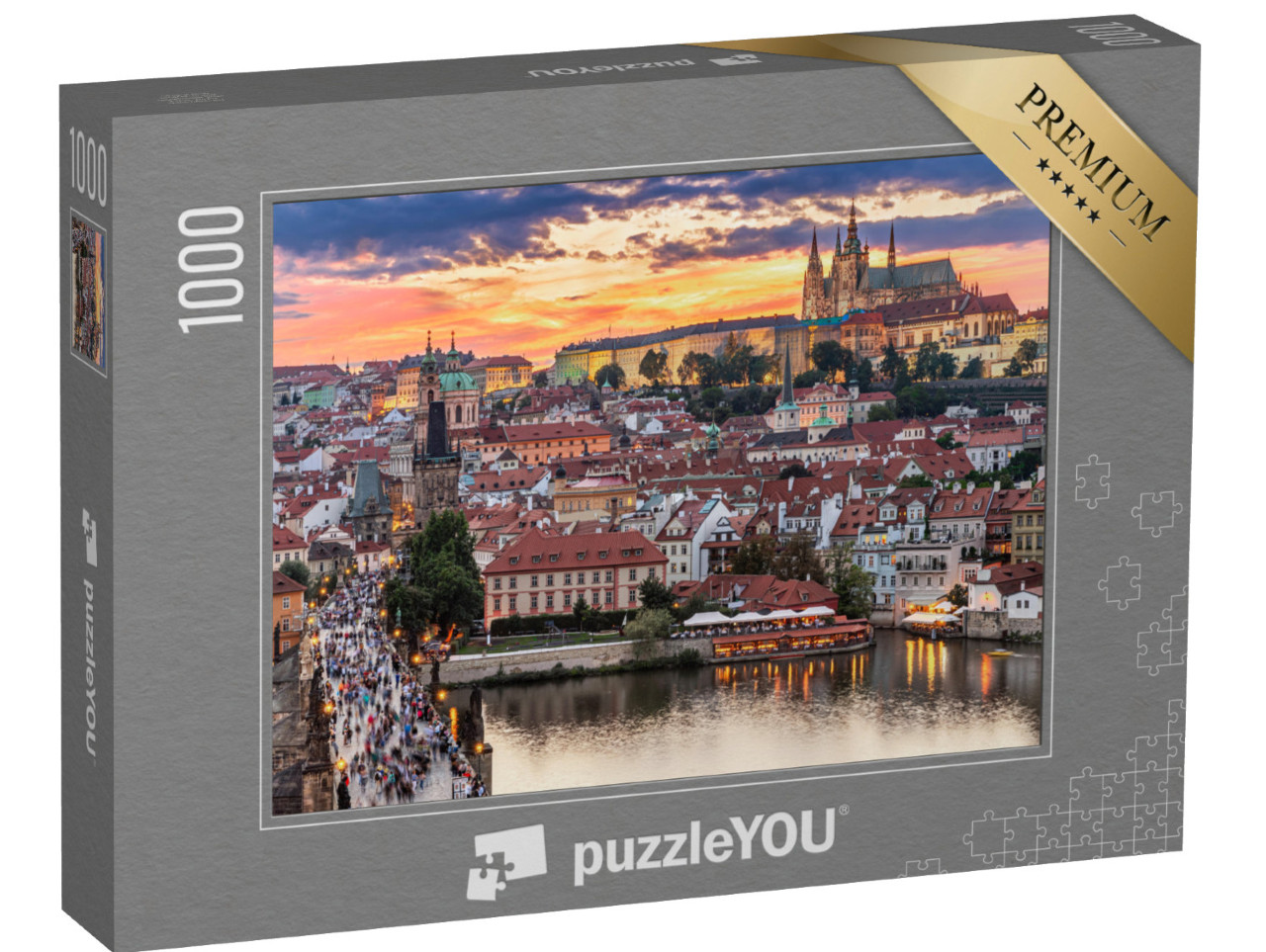 Puzzle 1000 Teile „Prag - Tschechische Republik - Blick auf die Karlsbrücke“