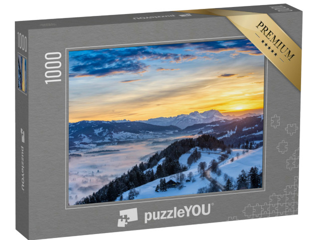 Puzzle 1000 Teile „Winterlandschaft Bregenzer Wald“