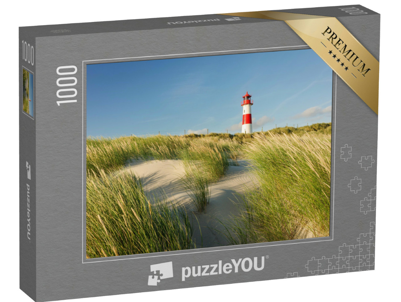 Puzzle 1000 Teile „Leuchtturm List Ost am Ellenbogen, Sylt, Schleswig-Holstein“