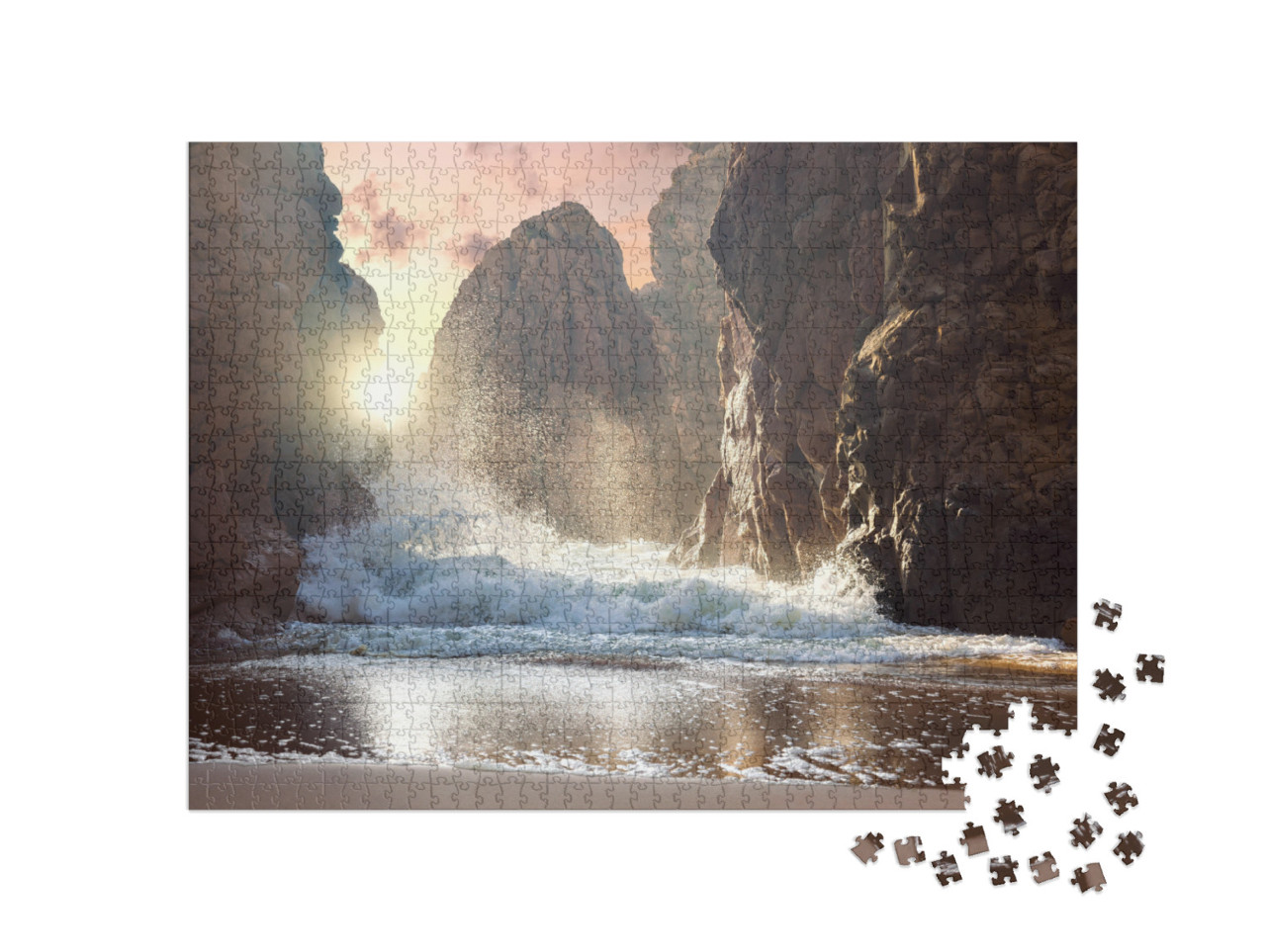 Puzzle 1000 Teile „Die Kraft des Meeres“