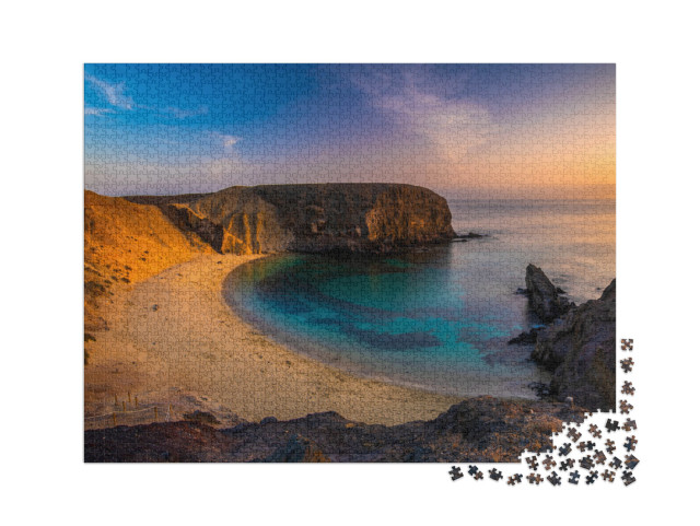 Puzzle 2000 Teile „Strand von Papagayo auf Lanzarote“