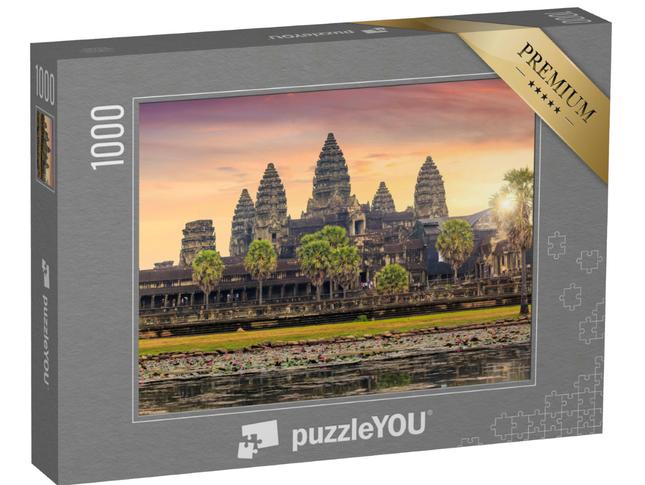 Puzzle 1000 Teile „Schöner Sonnenaufgang am Angkor Wat, Siem Reap, Kambodscha“