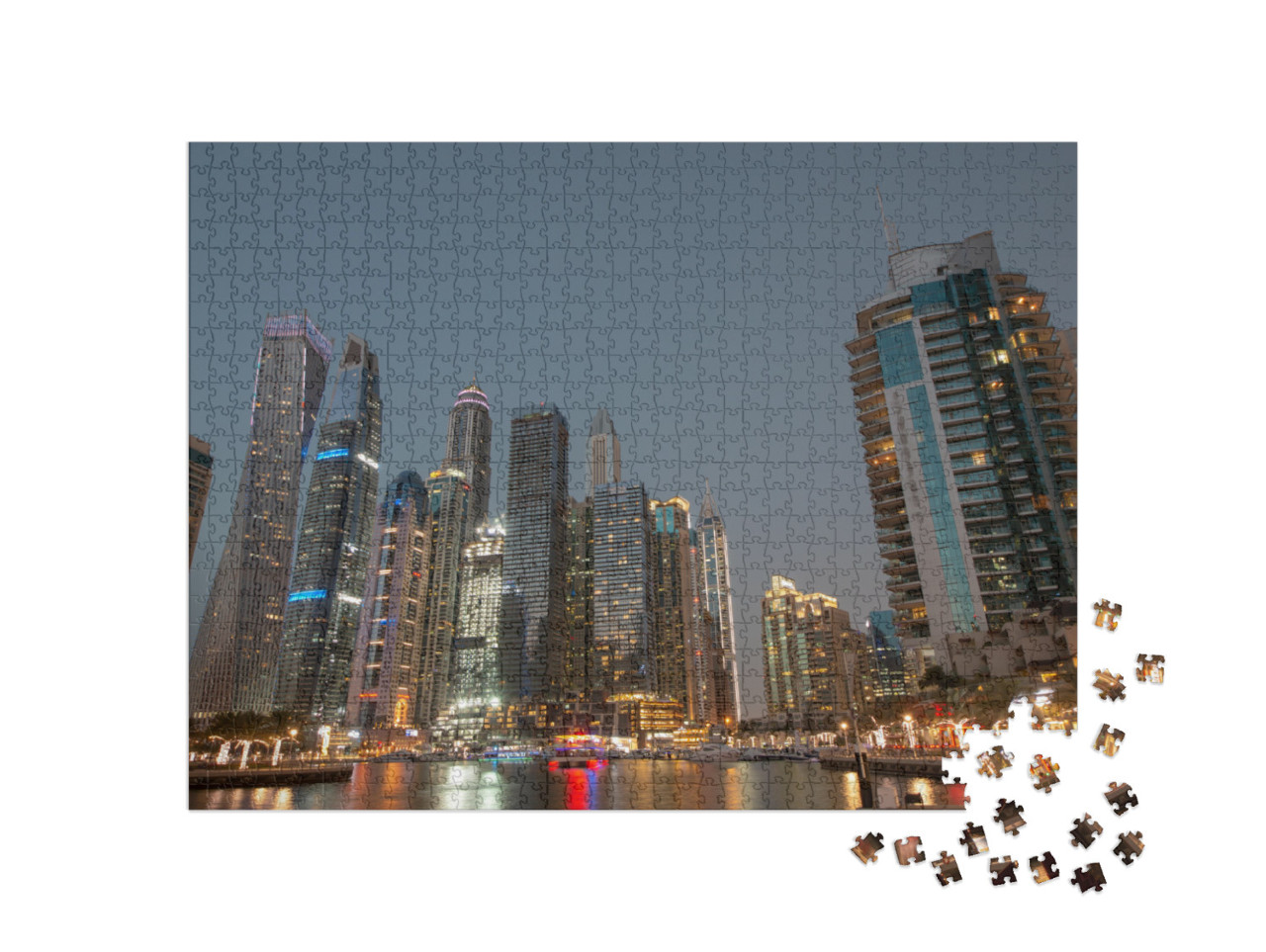 Puzzle 1000 Teile „Dubai bei Nacht“