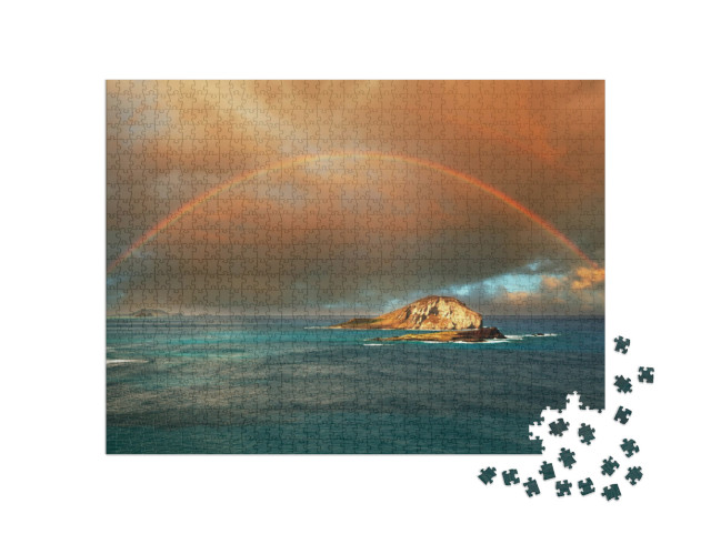 Puzzle 1000 Teile „Regenbogen auf der Insel Hawaii“