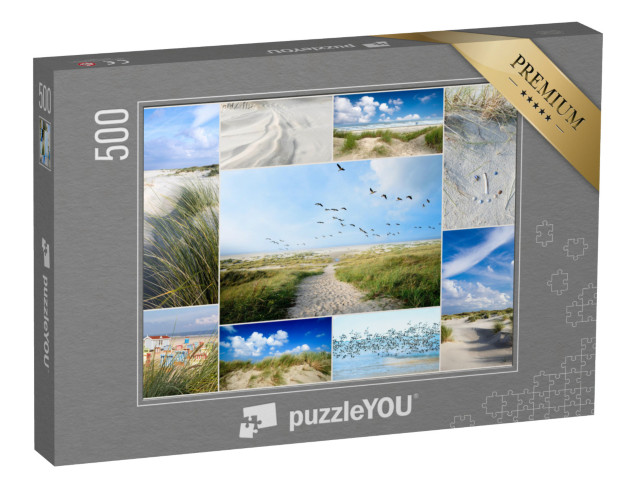 Puzzle 500 Teile „Collage von Impressionen aus Langeoog, Deutschland“