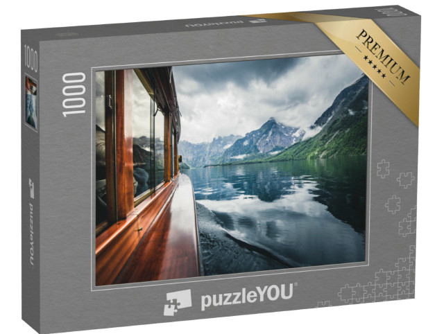 Puzzle 1000 Teile „Traditionsschiff auf dem berühmten Königssee, Berchtesgadener Land, Bayern“