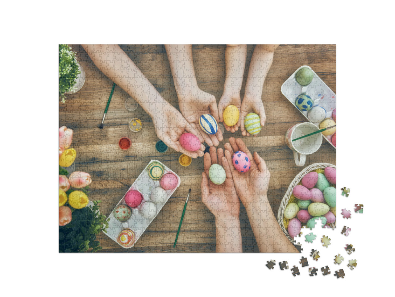 Puzzle 1000 Teile „Selbst bemalte Ostereier“