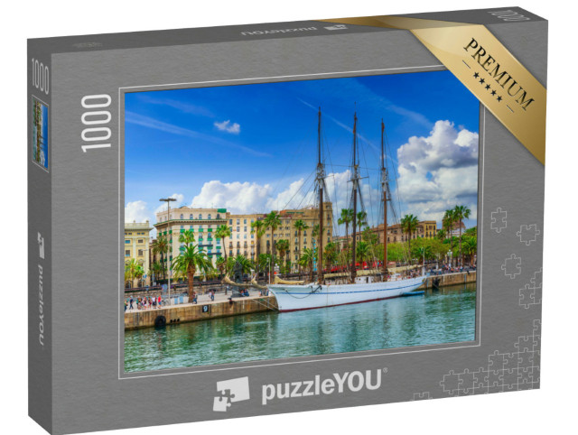 Puzzle 1000 Teile „Hafen von Barcelona, Spanien“