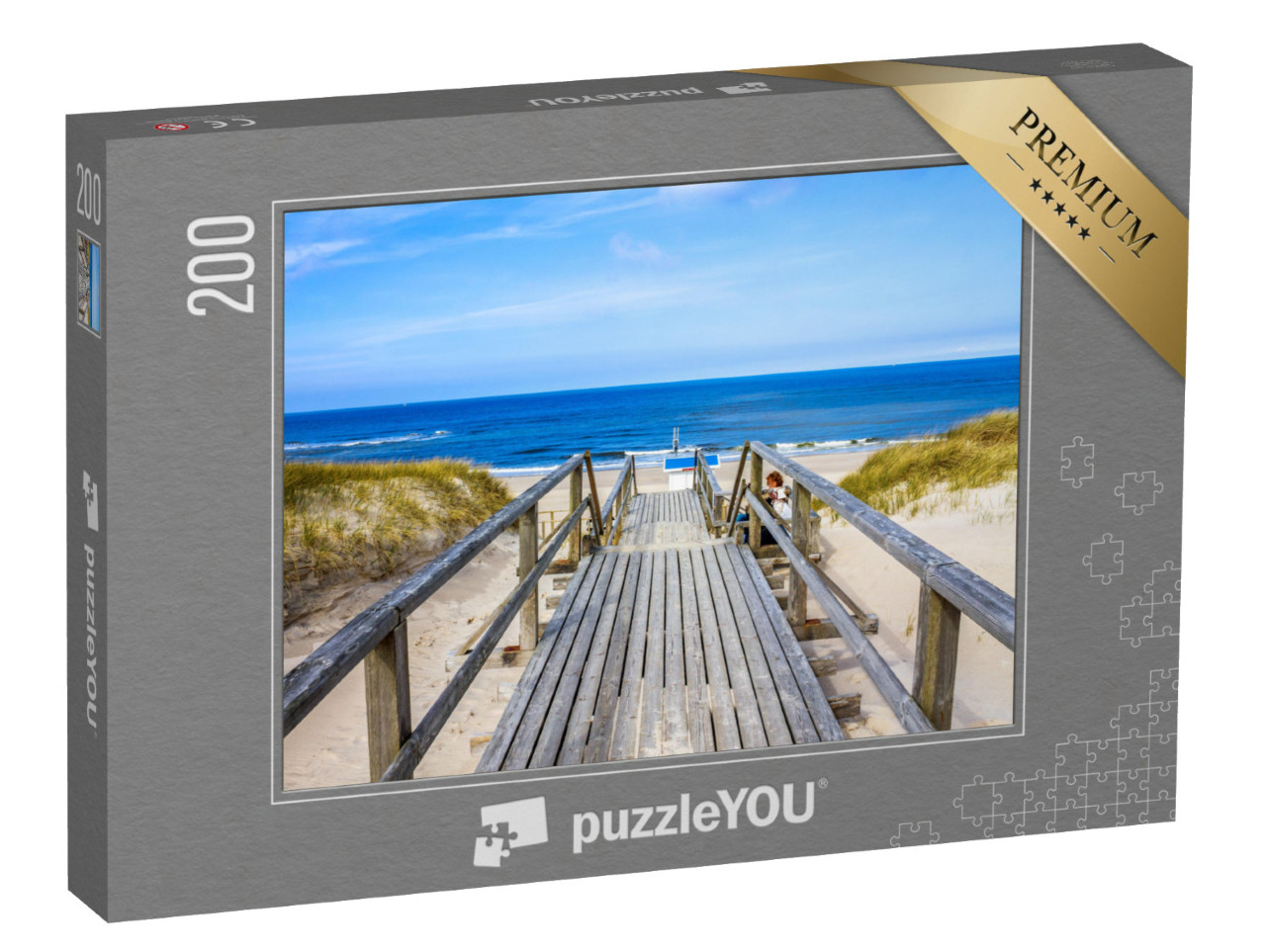 Puzzle 200 Teile „Der Weg zum Strand von Westerland, Sylt“
