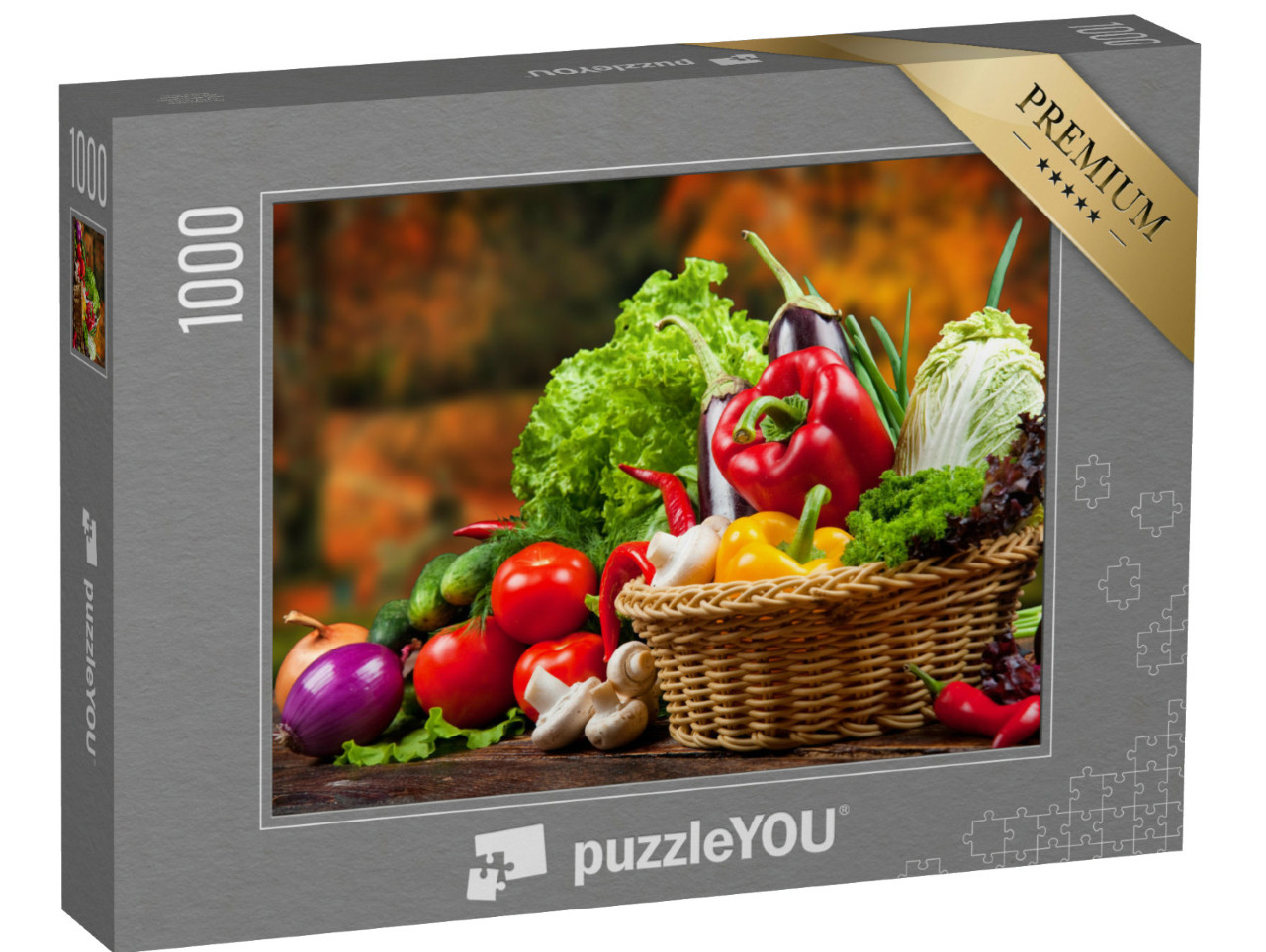 Puzzle 1000 Teile „Bunte Mischung verschiedener Gemüsesorten“