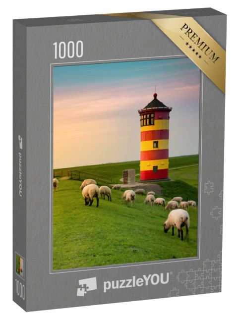 Puzzle 1000 Teile „Ein schöner Leuchtturm an der ostfriesischen Küste“