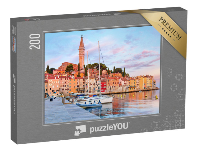 Puzzle 200 Teile „Mittelalterliche Stadt Rovinj an der Adria, Kroatien“