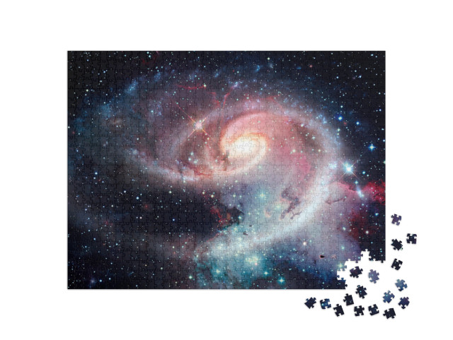 Puzzle 1000 Teile „Weltraumszene: abstraktes helles Universum, Nacht, Sternenhimmel“