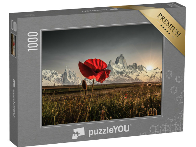Puzzle 1000 Teile „Rote Mohnblume“