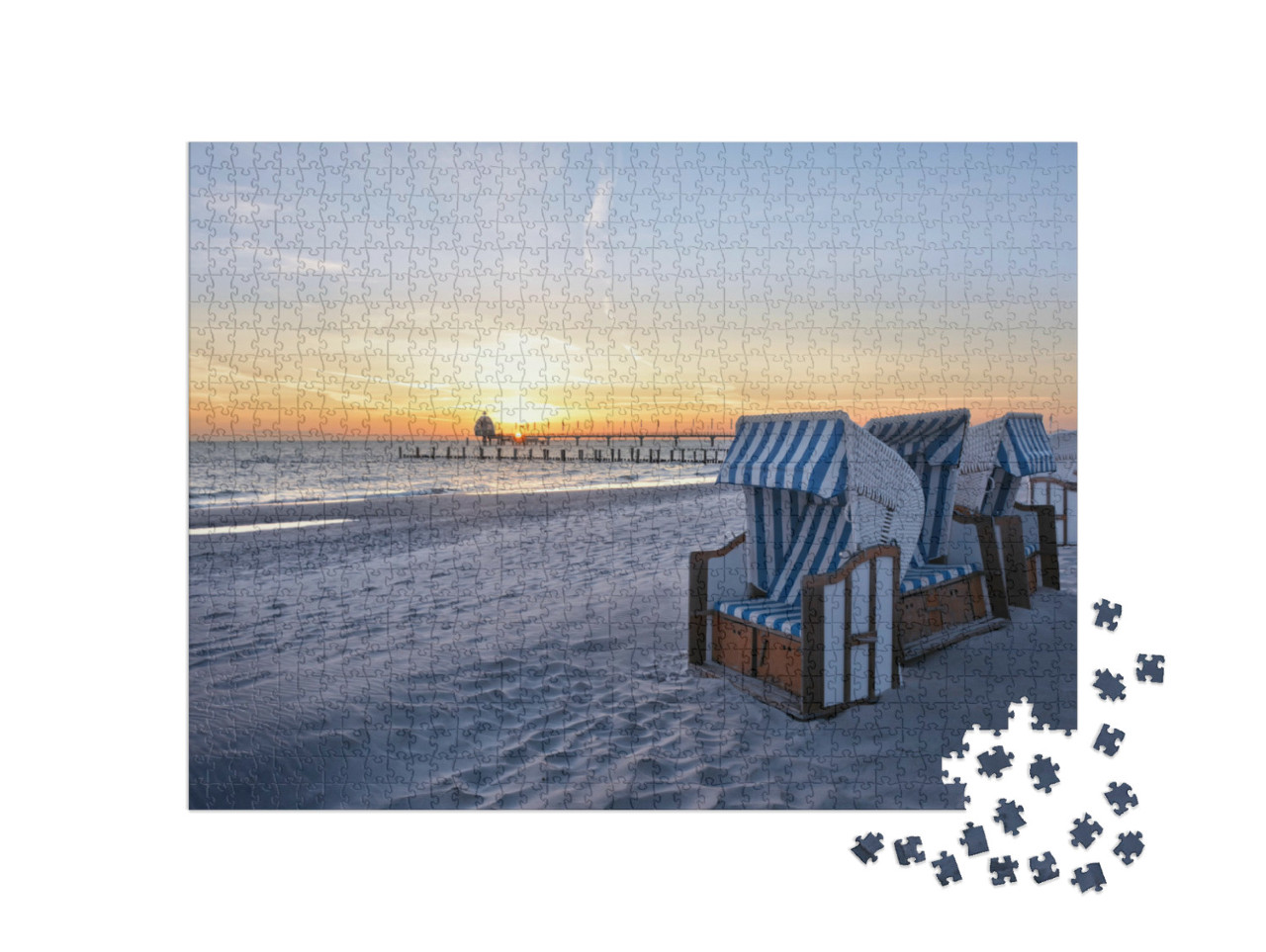 Puzzle 1000 Teile „Strand des Ostseebades Zingst“