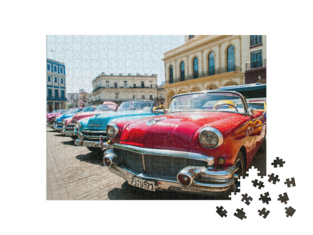 Puzzle 500 Teile „Havanna, Kuba: Oldtimer“