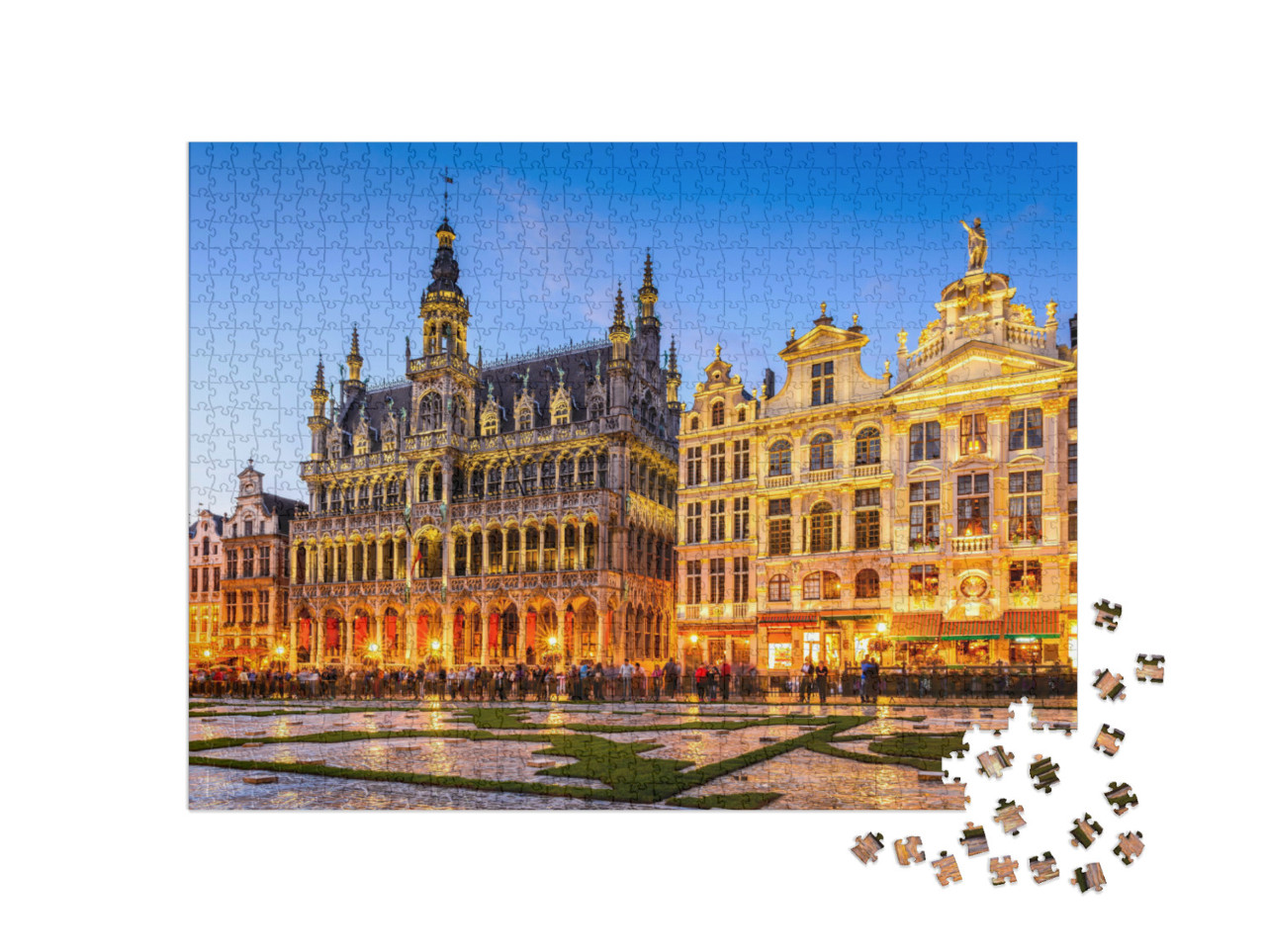 Puzzle 1000 Teile „Grand-Place und Maison du Roi, Brüssel, Belgien“