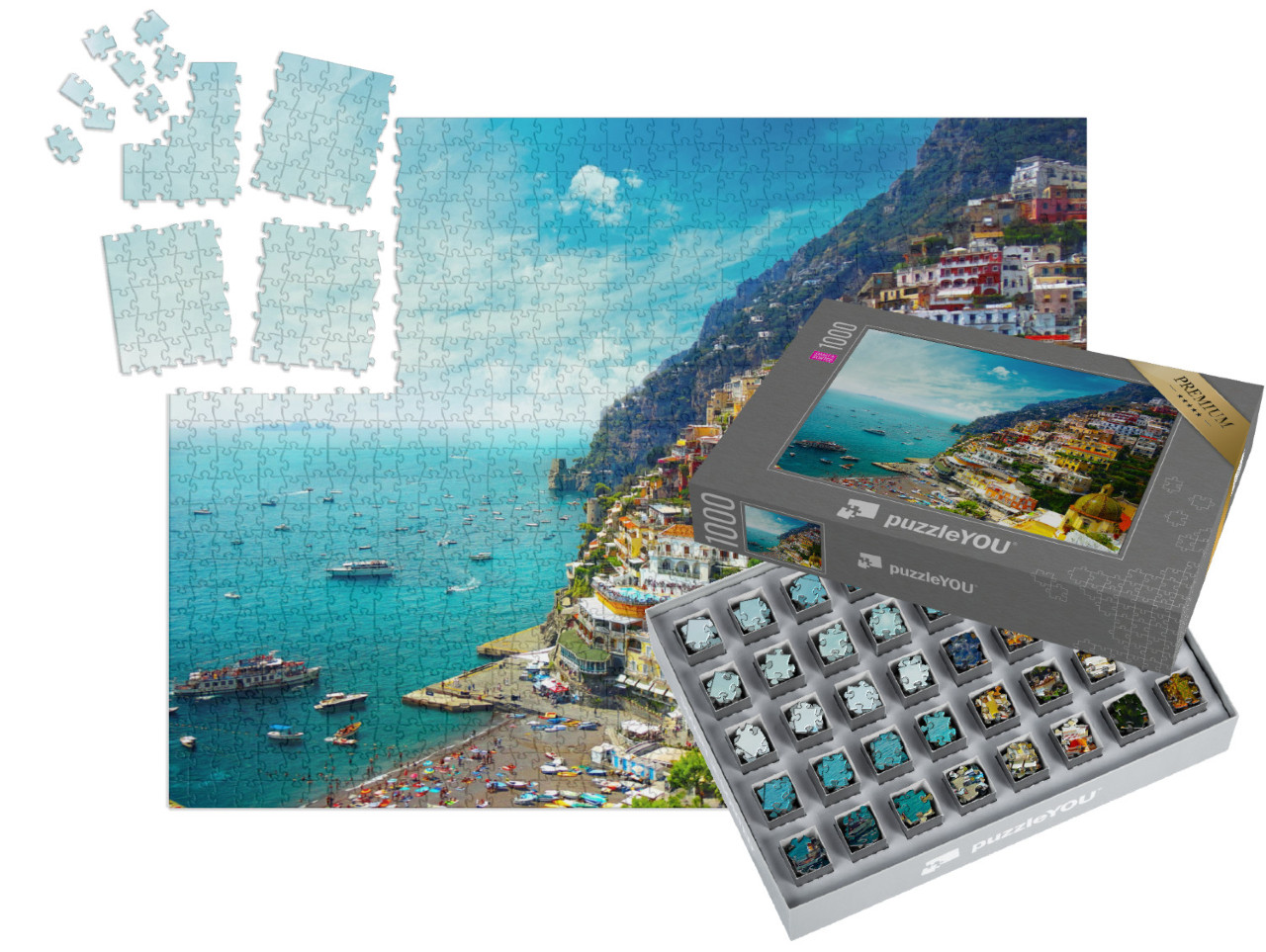 Puzzle „Positano, Amalfi, Italien“ | SMART SORTED® 1000 Teile