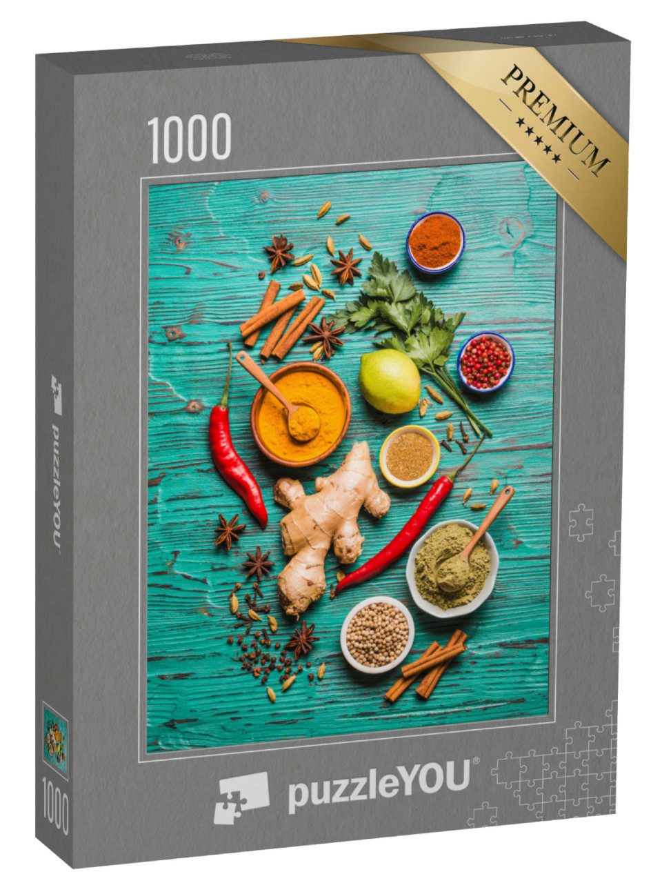 Puzzle 1000 Teile „Auswahl verschiedener Gewürze“