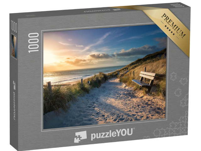 Puzzle 1000 Teile „Abendsonne auf dem Weg zum Meeresstrand, Holland“