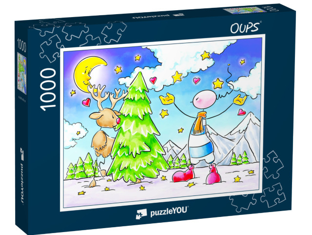 Puzzle 1000 Teile „Oups – Winterlandschaft“