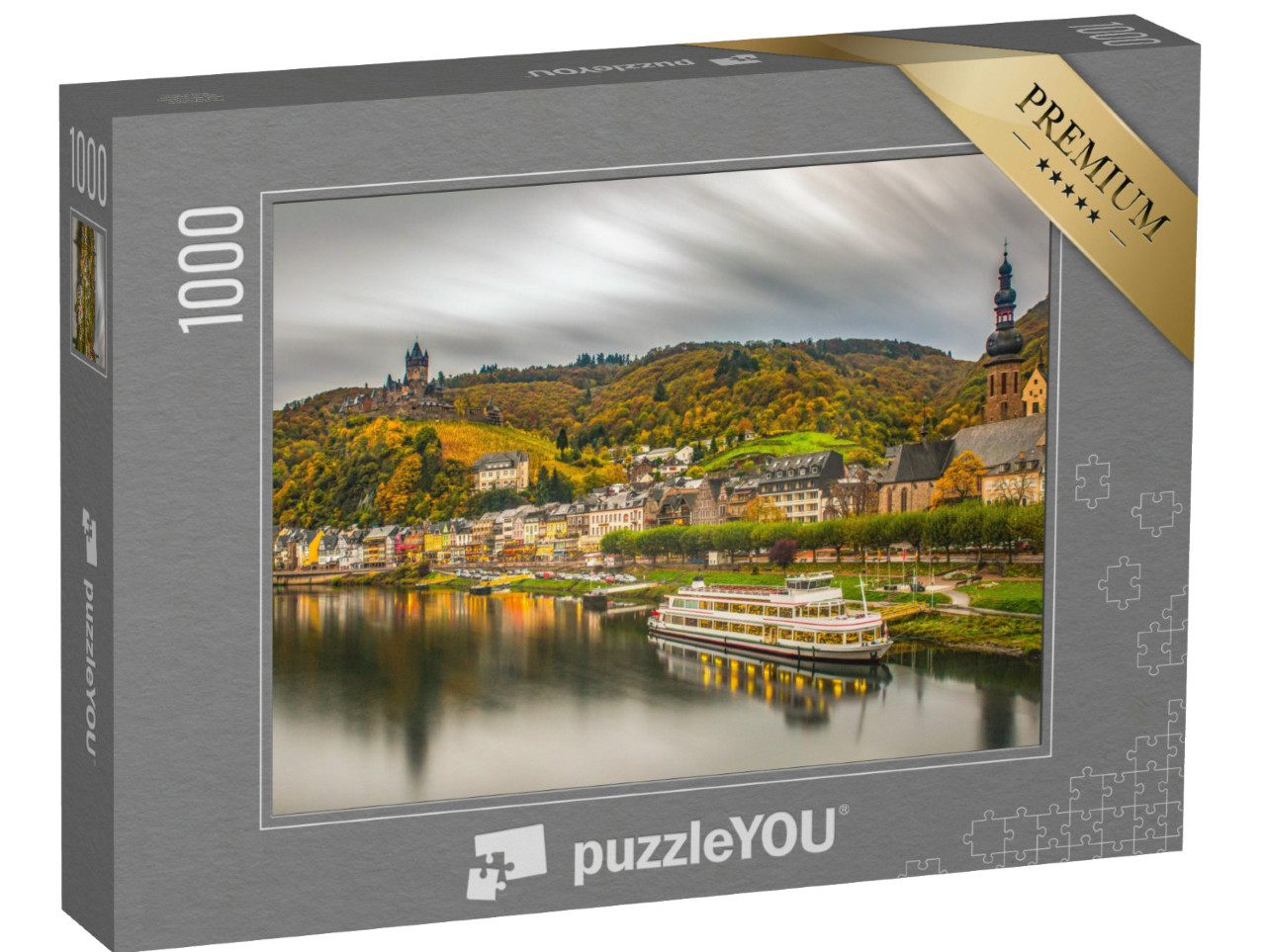 Puzzle 1000 Teile „Historische Stadt Cochem an der romantischen Mosel, Deutschland“