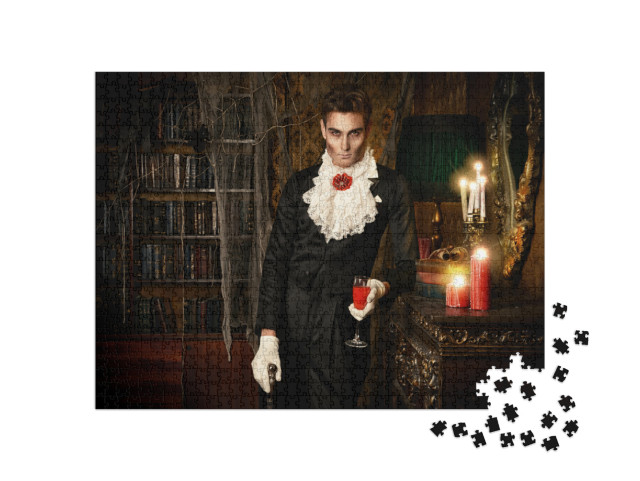 Puzzle 1000 Teile „Ein Vampir im eleganten Frack“
