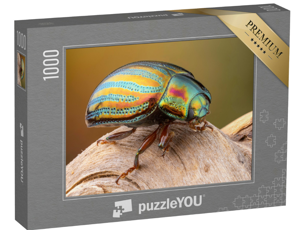 Puzzle 1000 Teile „Bunter Rosmarinkäfer auf einem Zweig“
