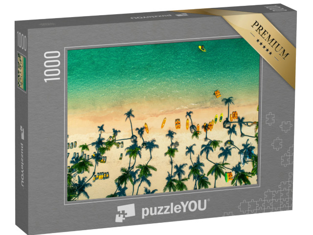 Puzzle 1000 Teile „Luftaufnahme des karibischen Resorts, Bavaro, Dominikanische Republik“