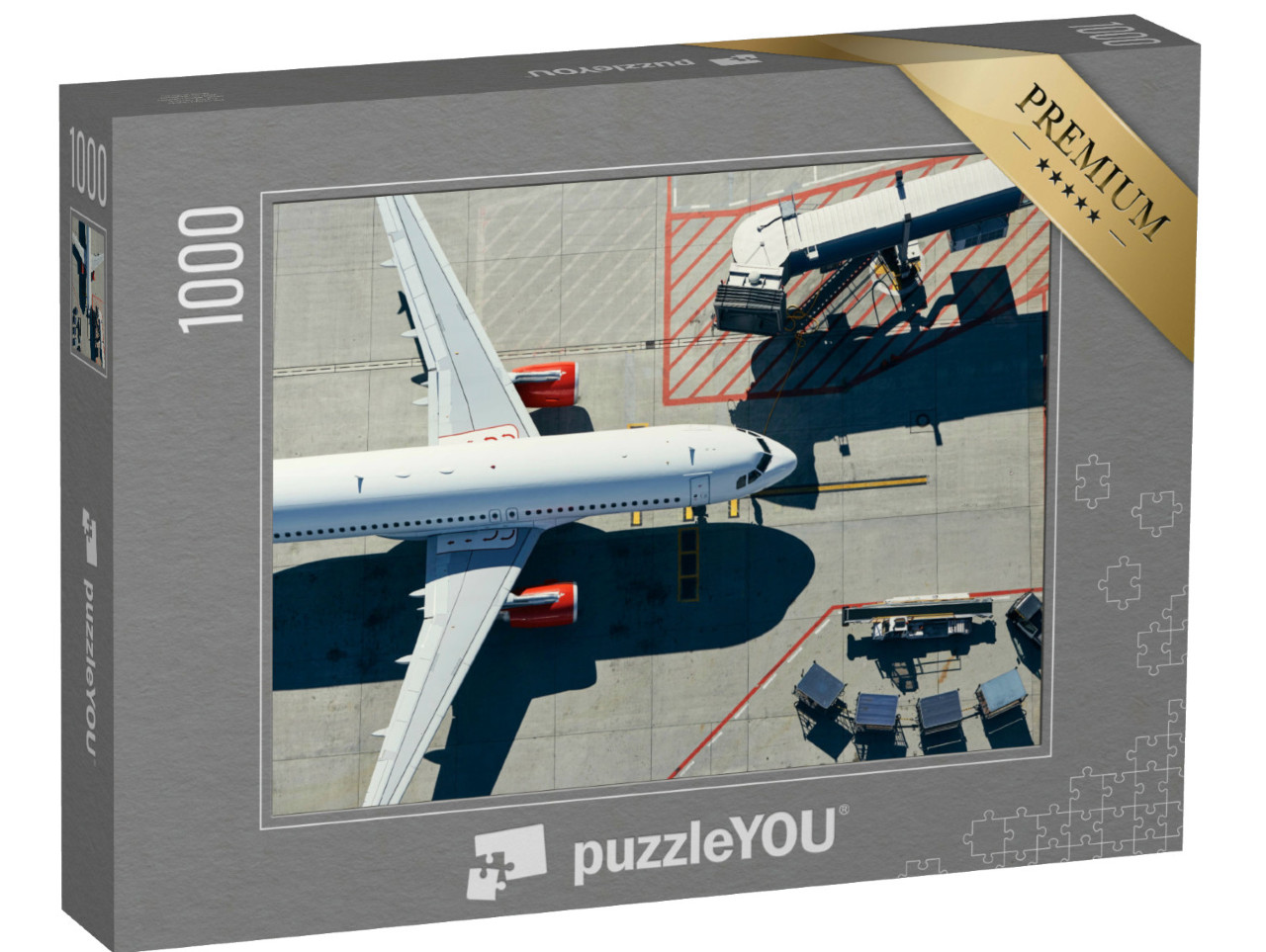 Puzzle 1000 Teile „Flugzeug am Gate des Terminals“
