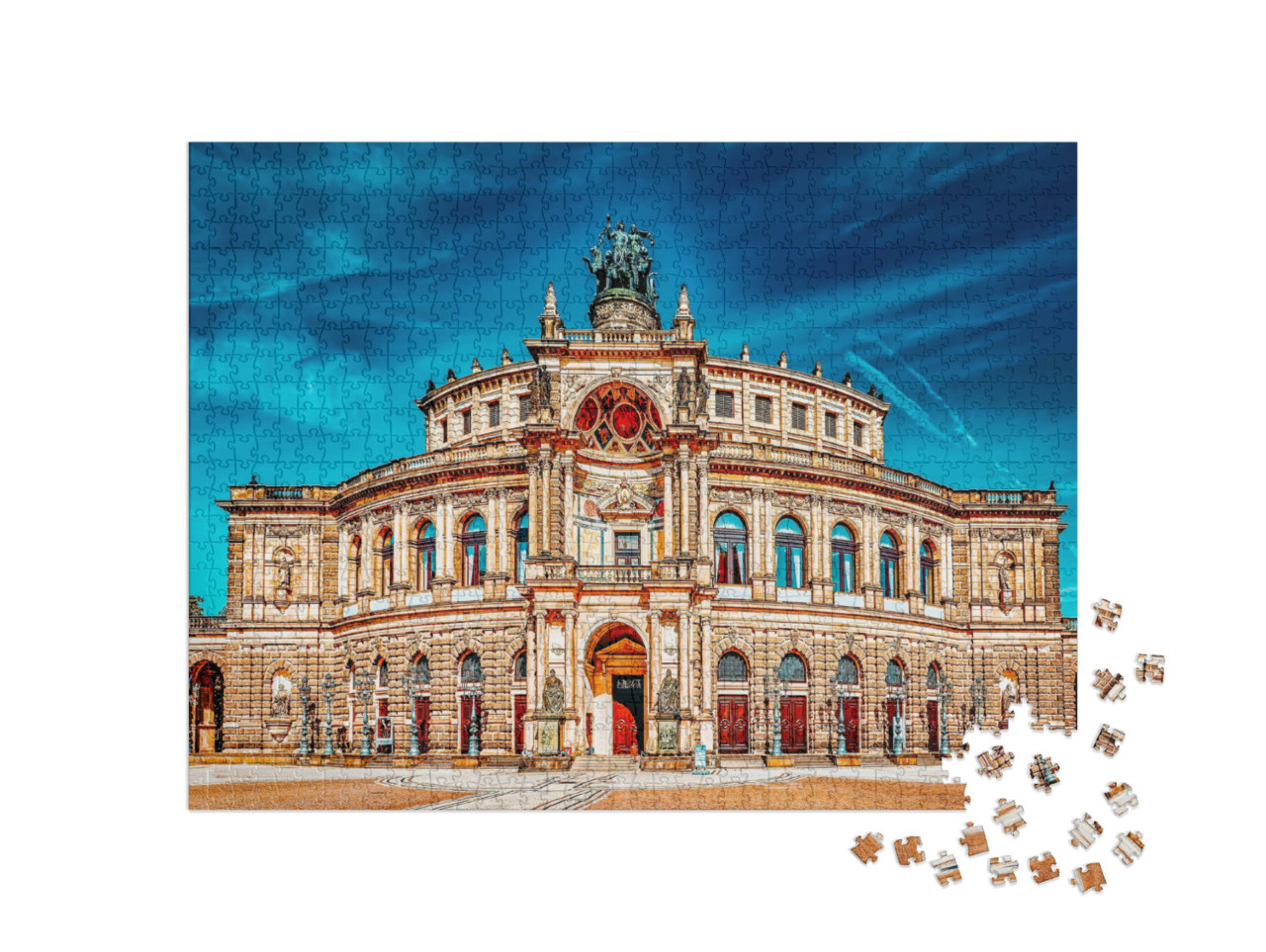 Puzzle 1000 Teile „Beeindruckende Semperoper, Dresden, Deutschland“
