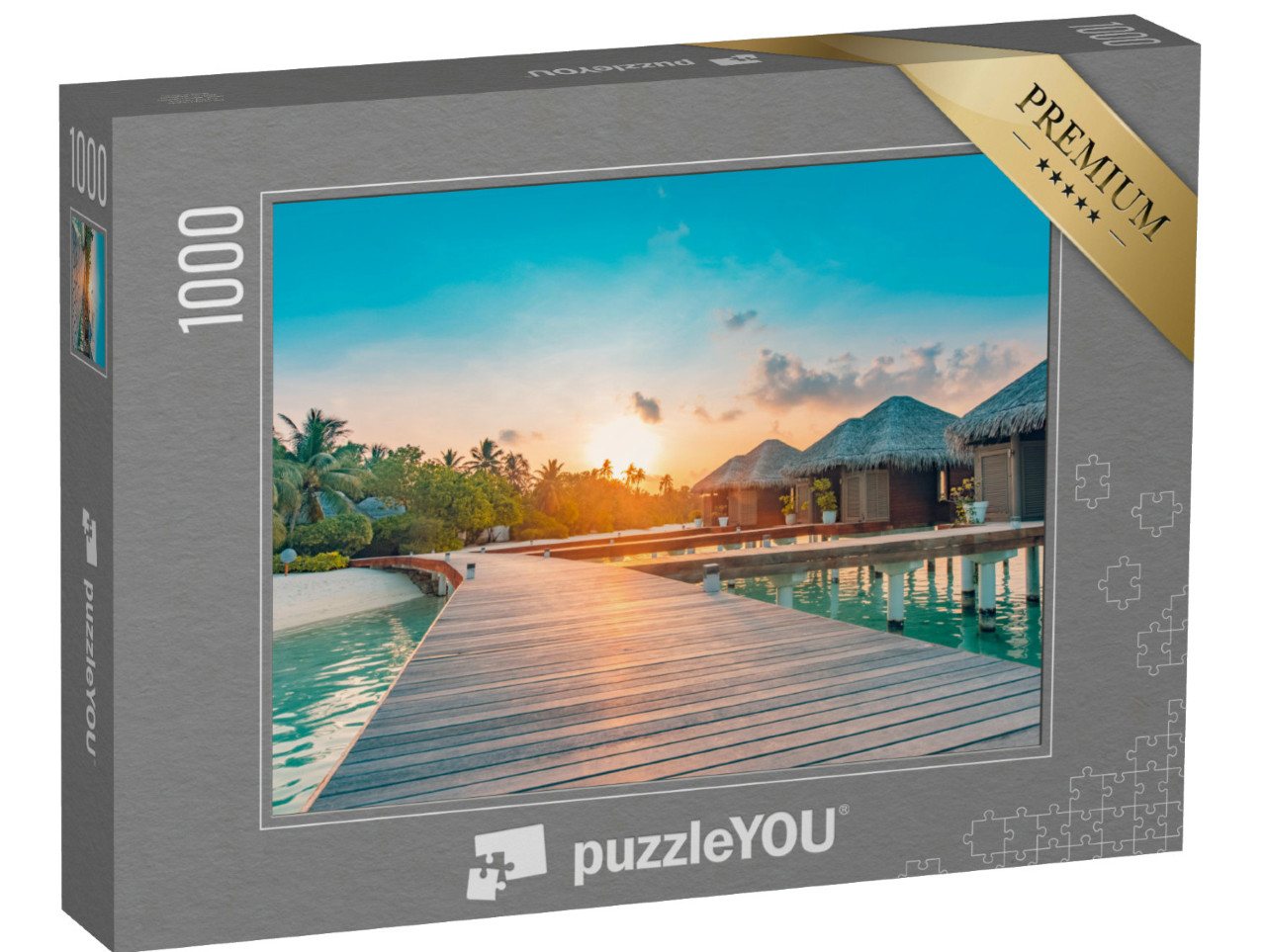 Puzzle 1000 Teile „Sonnenuntergang auf den Malediven“