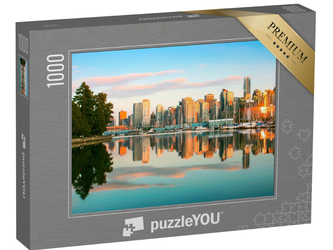 Puzzle 1000 Teile „Vancouver im Sonnenuntergang, British Columbia, Kanada“