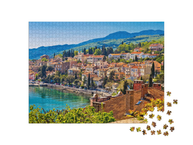 Puzzle 1000 Teile „Volosko mit Blick aufs Meer, Opatija Riviera von Kroatien“