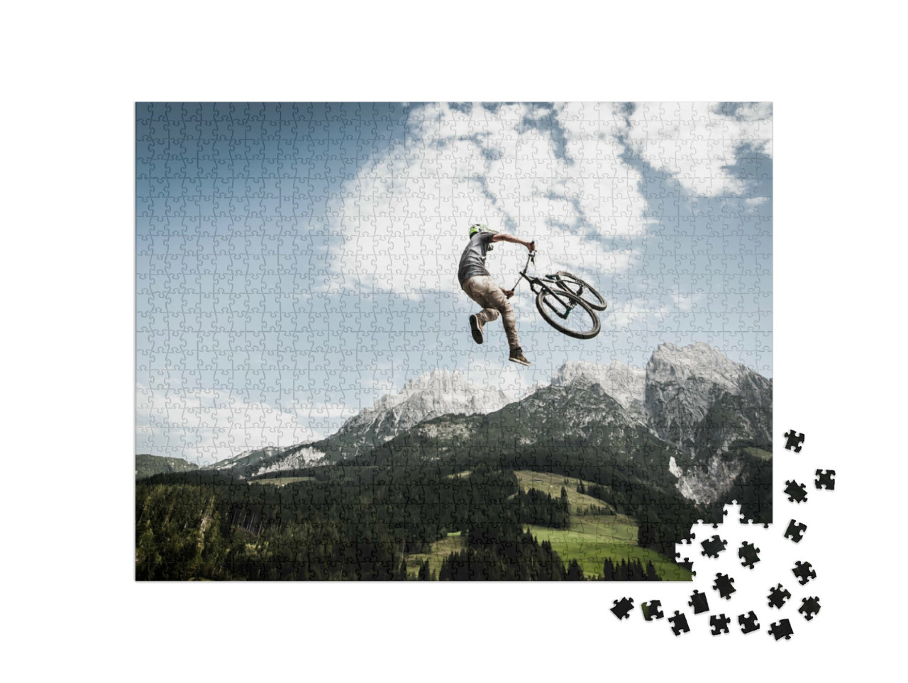 Puzzle 1000 Teile „Stunt beim Downhill-Biking“