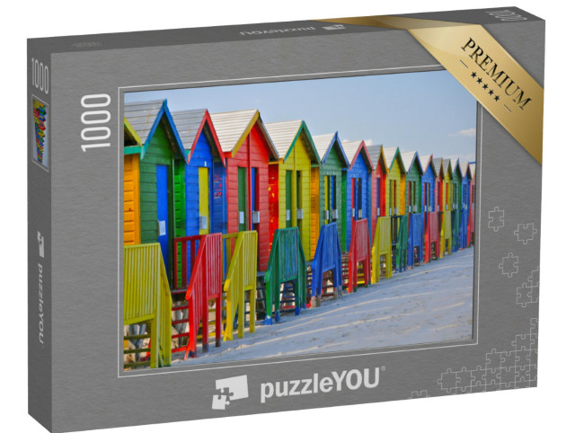Puzzle 1000 Teile „Bunte Strandhütten, Kapstadt, Südafrika“