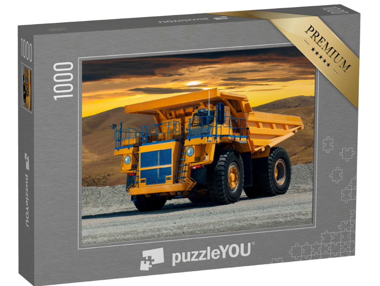 Puzzle 1000 Teile „Ein großer Steinbruch-Muldenkipper in einer Kohlemine“