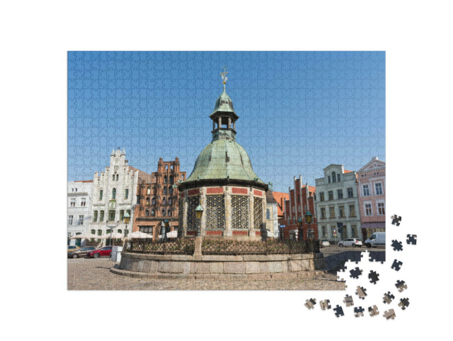 Puzzle 1000 Teile „Marktplatz der Hansestadt Wismar, Mecklenburg Vorpommern“