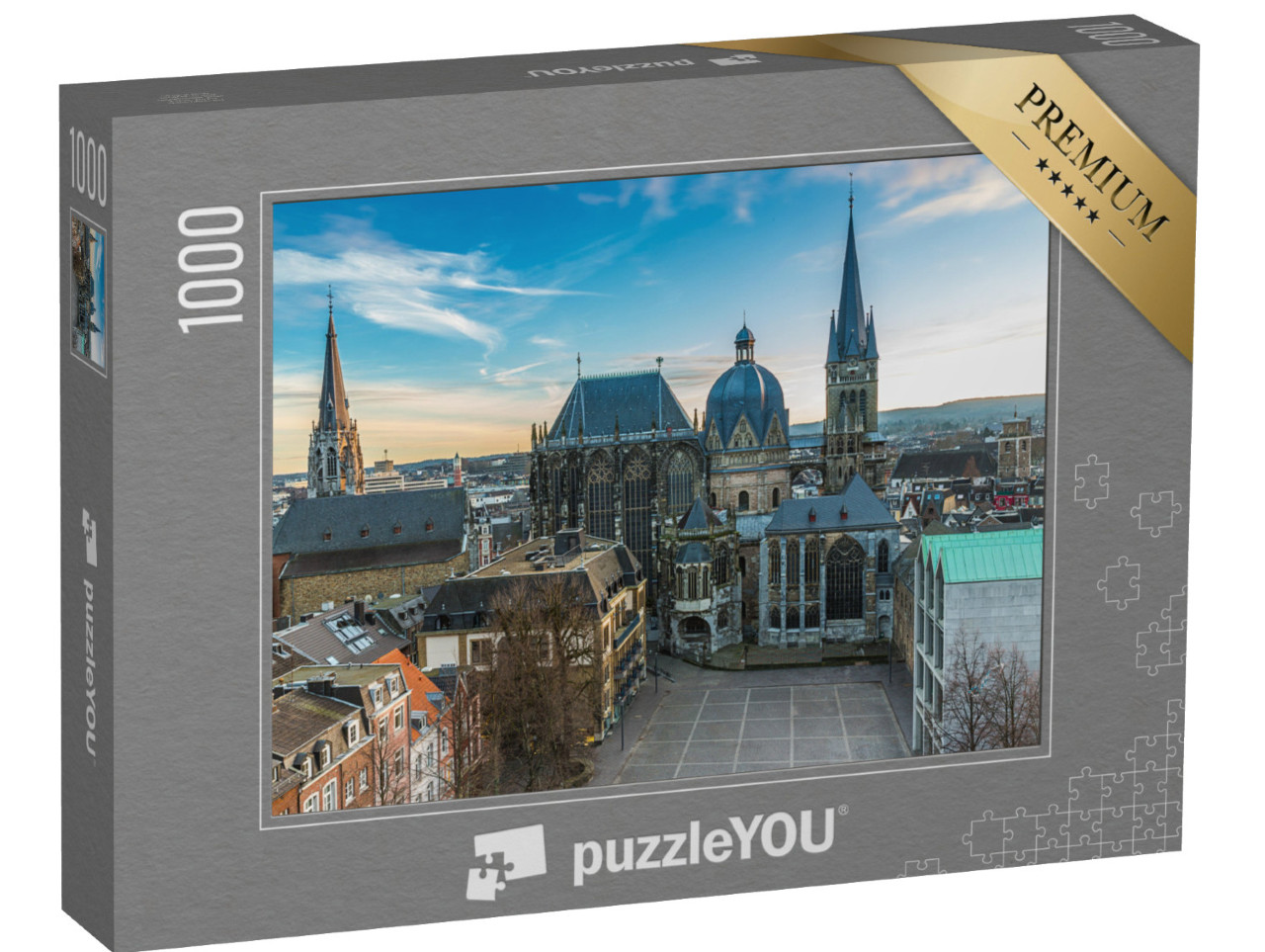 Puzzle 1000 Teile „Aachener Dom an einem ruhigen Morgen“