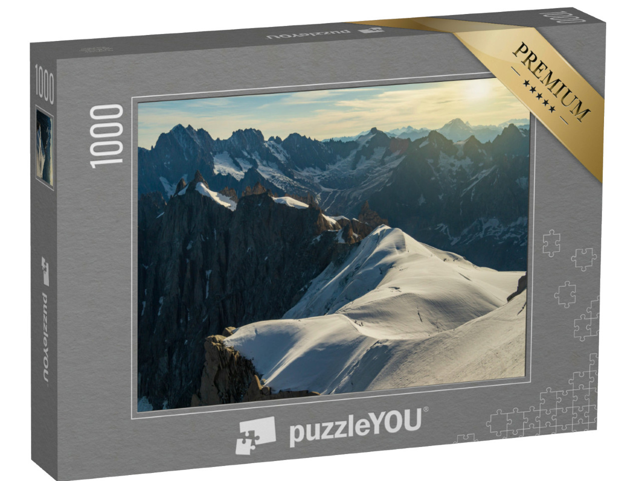 Puzzle 1000 Teile „Mont-Blanc-Massiv, Alpen an der Grenze zwischen Frankreich und Italien“